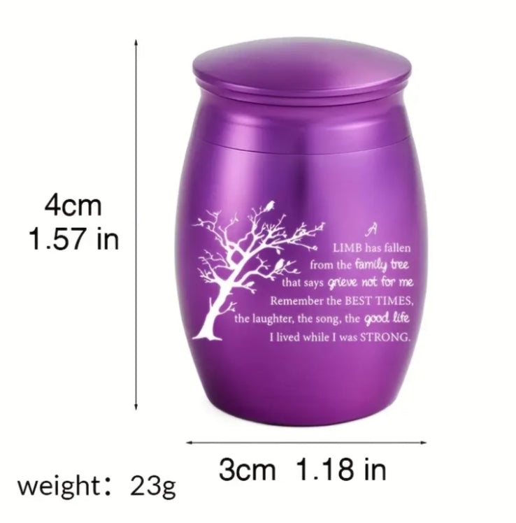 Miniature Tree of Life Urn Made of Aluminum Alloy for Holding Ashes of Humans Or Pets, Designed As a Decorative Funeral Urn