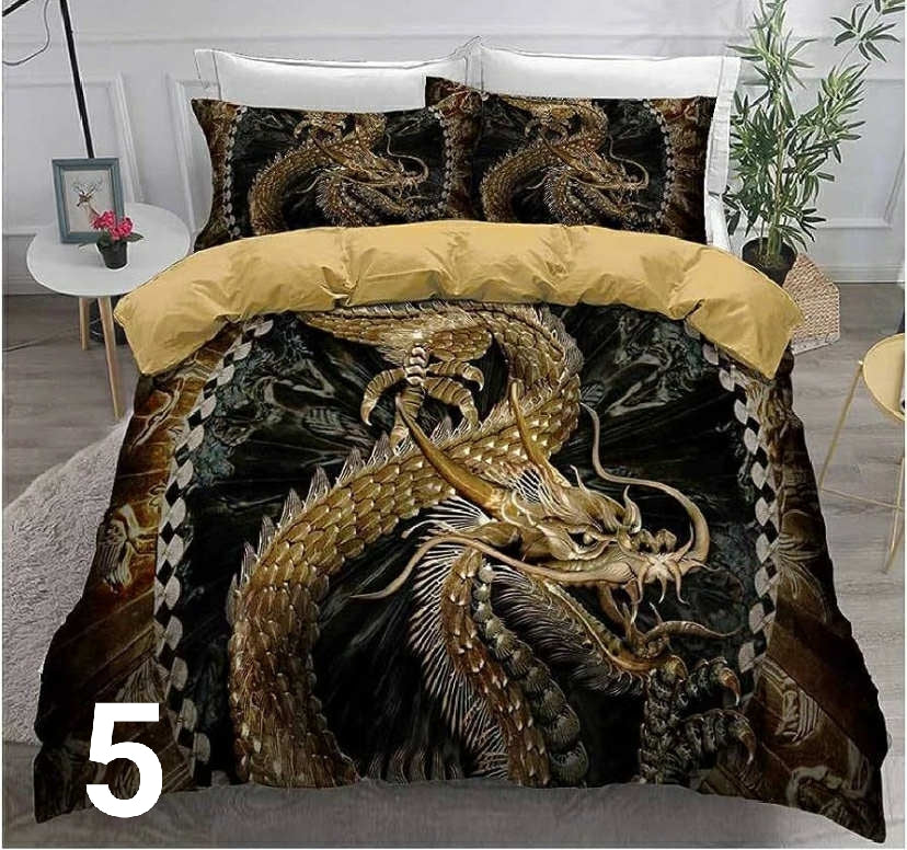 3D Bedding Set Chinese Dragon Print Duvet Cover Set Bedclothes King