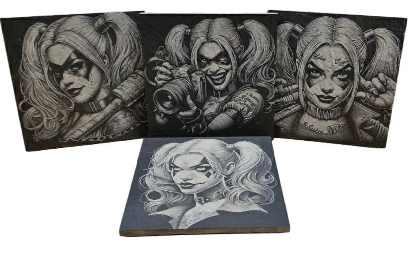 Harley Quinn DC Comic Slate Coaster Engraved Gift