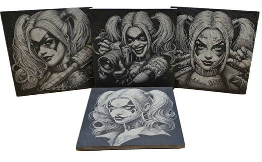 Harley Quinn DC Comic Slate Coaster Engraved Gift