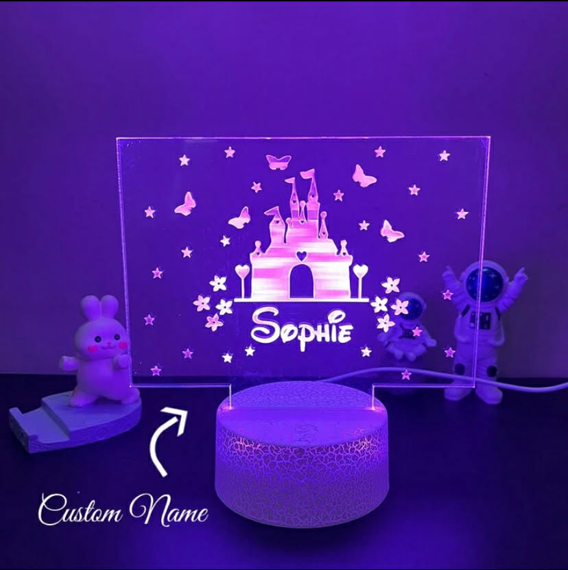1 pc Customized Name Plate, 3D LED Night Light With Warm Light