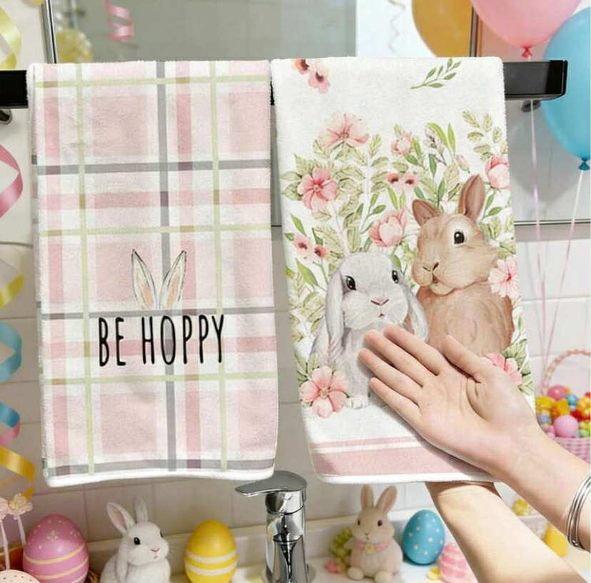 Bunny tea towels