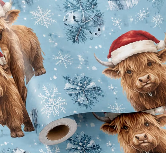 1 Roll 50x300cm (19.7x118.1in) Gift Wrapping Paper Charming - Christmas Pattern,  (Gift Not Included)