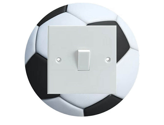 Football Round Shaped Electrical Light Switch Surround Printed Vinyl Sticker