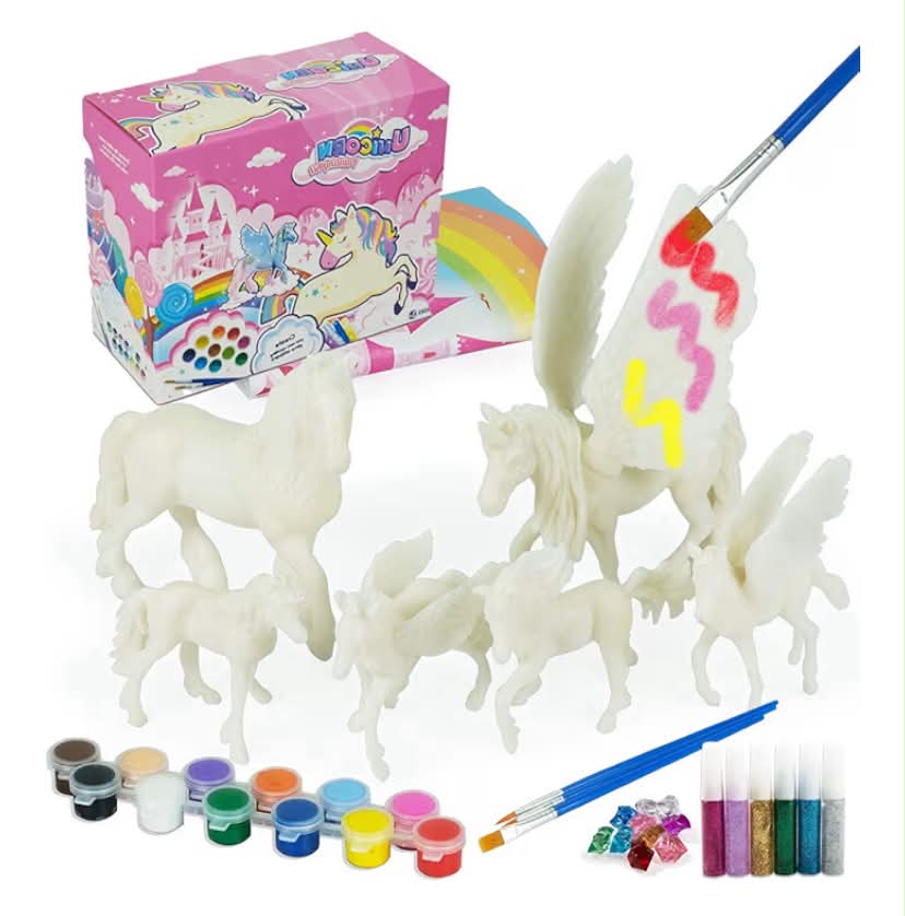 DIY Painting Unicorns, dragon or Dino Kit Arts and Crafts Set for Kids