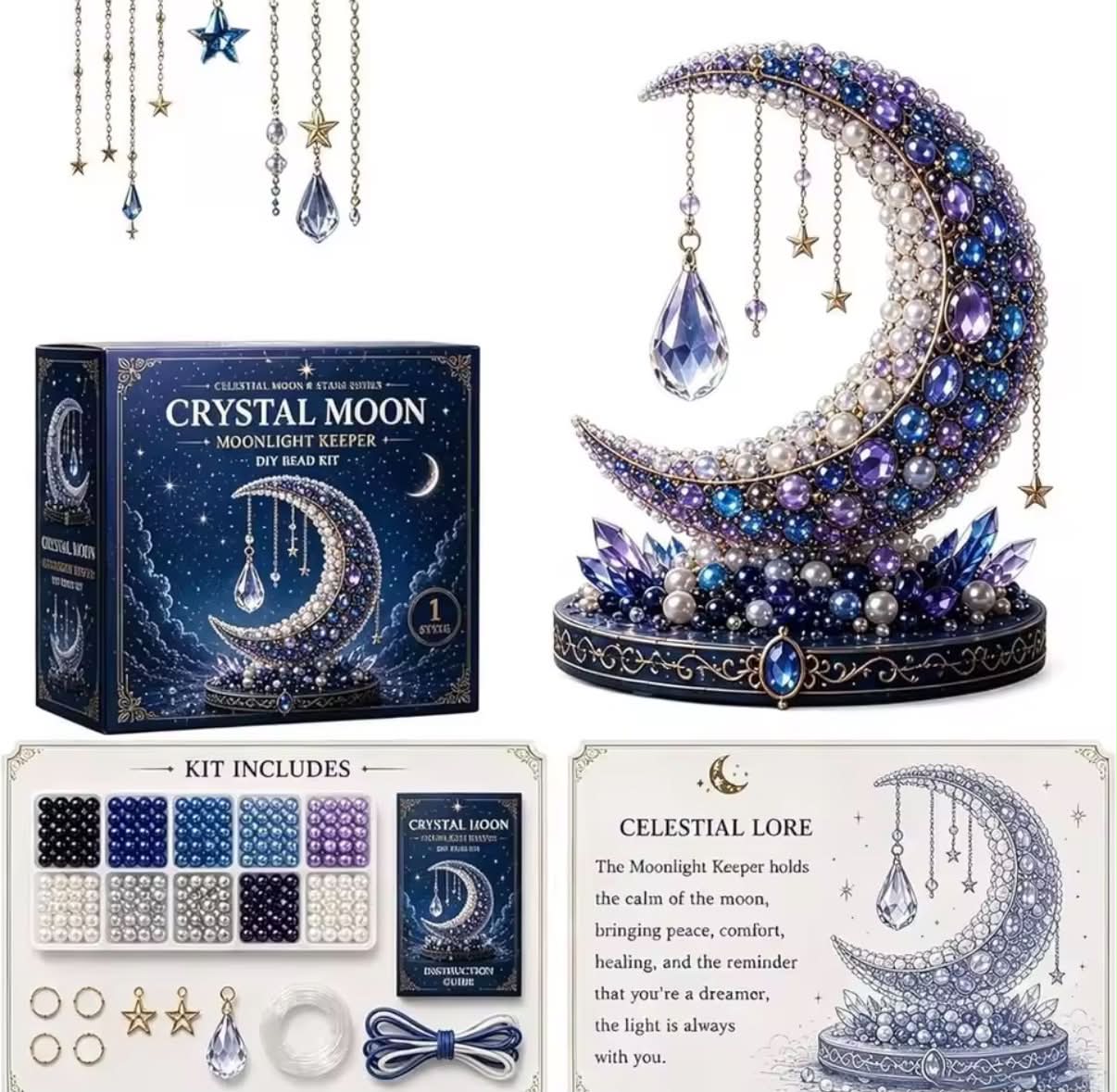 Animal Guardian Beading Set Crystal Beading Ornament Kit 3d