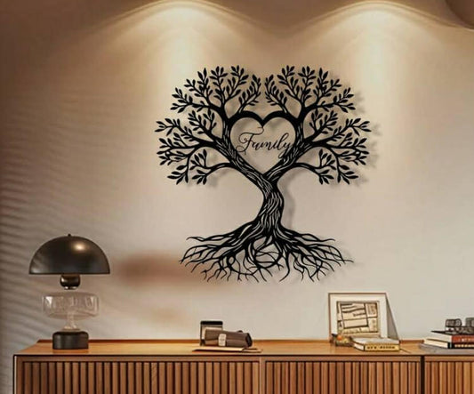 1 pc Tree Of Life Metal Wall Decor - Heart Shaped,