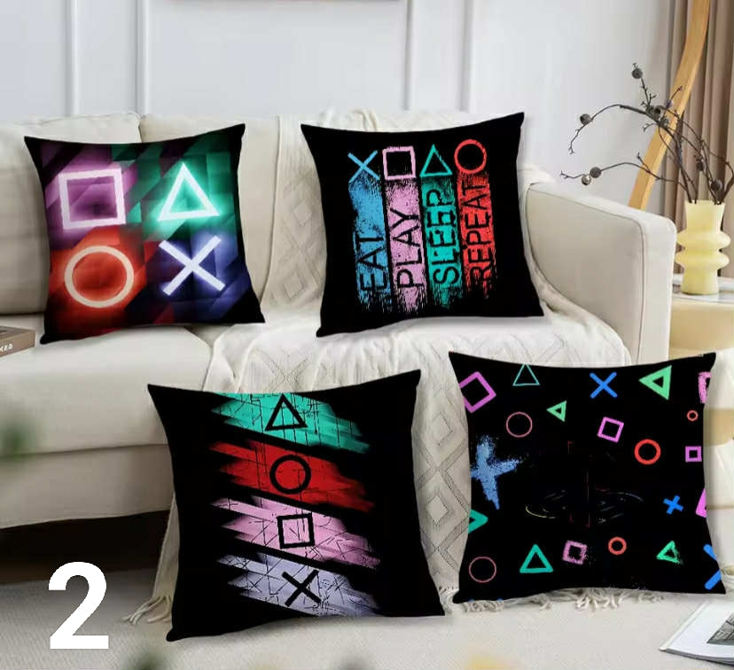 X4 Colorful Game Controllers pillow case