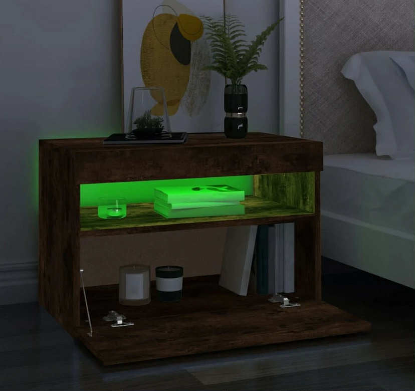 Modern TV Cabinet with LED Lights Sideboard TV Stand TV Unit Hifi Cabinet vidaXL