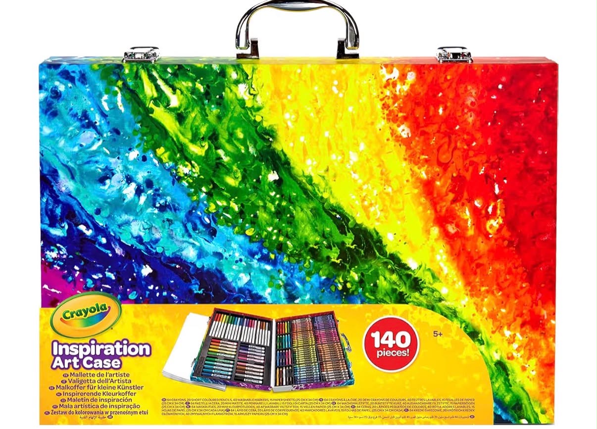 Inspiration Art Case - 140 Pieces of Colouring Fun!| Includes Crayons, Markers, Pencils & Paper  Ideal for Kids Aged 5+