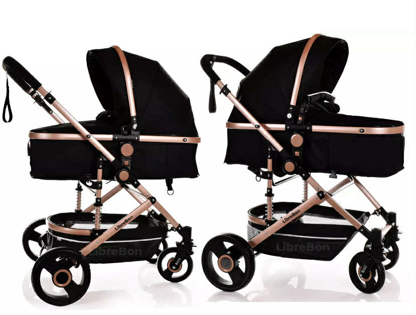 LIBREBON Baby Pram Buggy Car Seat 3 in 1 Travel System Pushchair Up To 22Kg