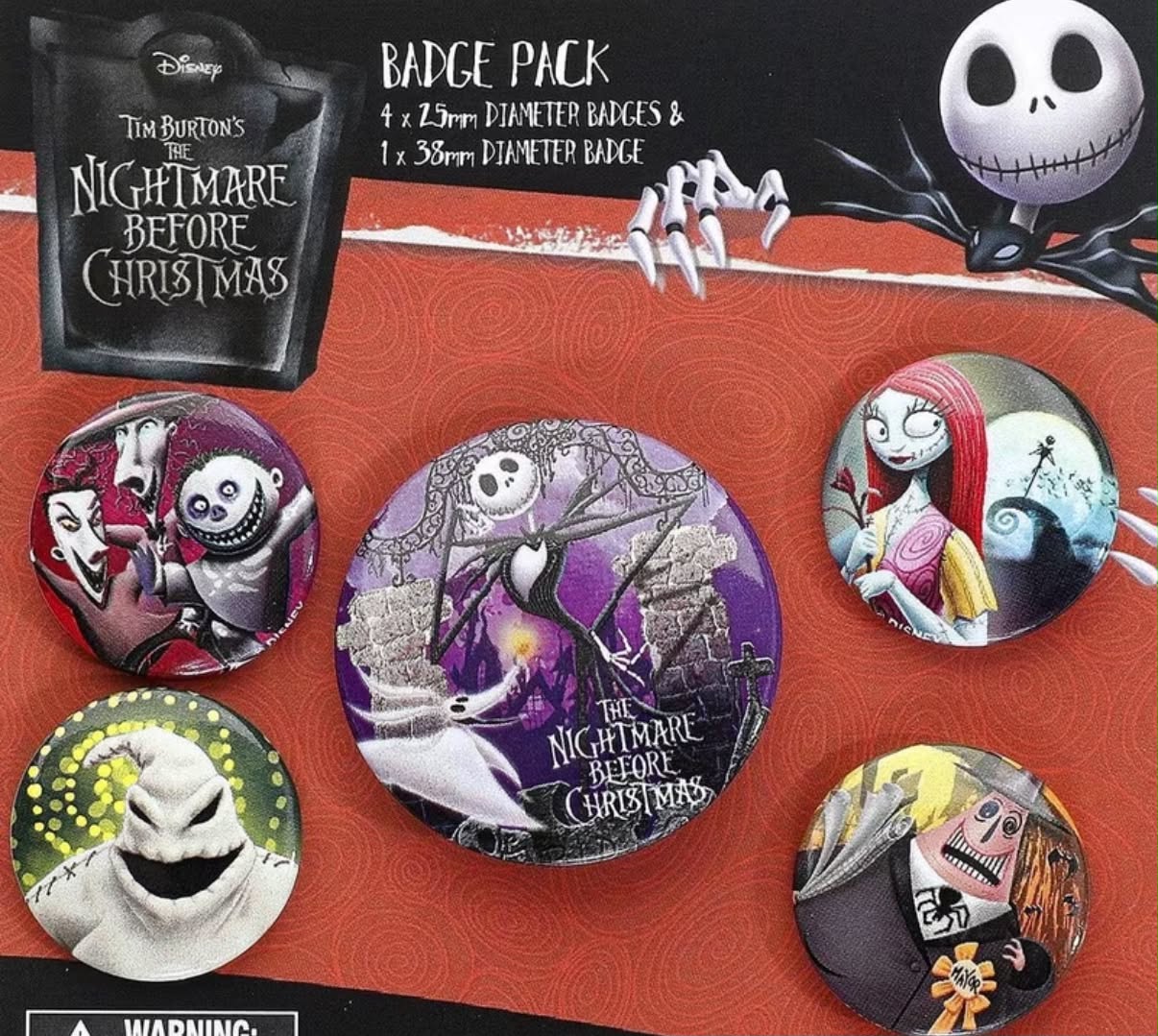 Disney Nightmare Before Christmas (Characters) Badge Pack