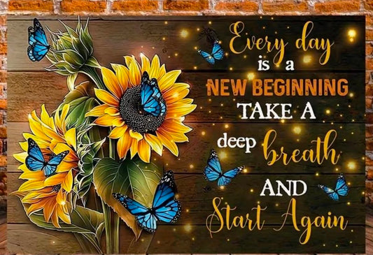 Vibrant Wooden Frame Canvas Paintings - Inspirational Sunflower Quotes Wall Art Prints
