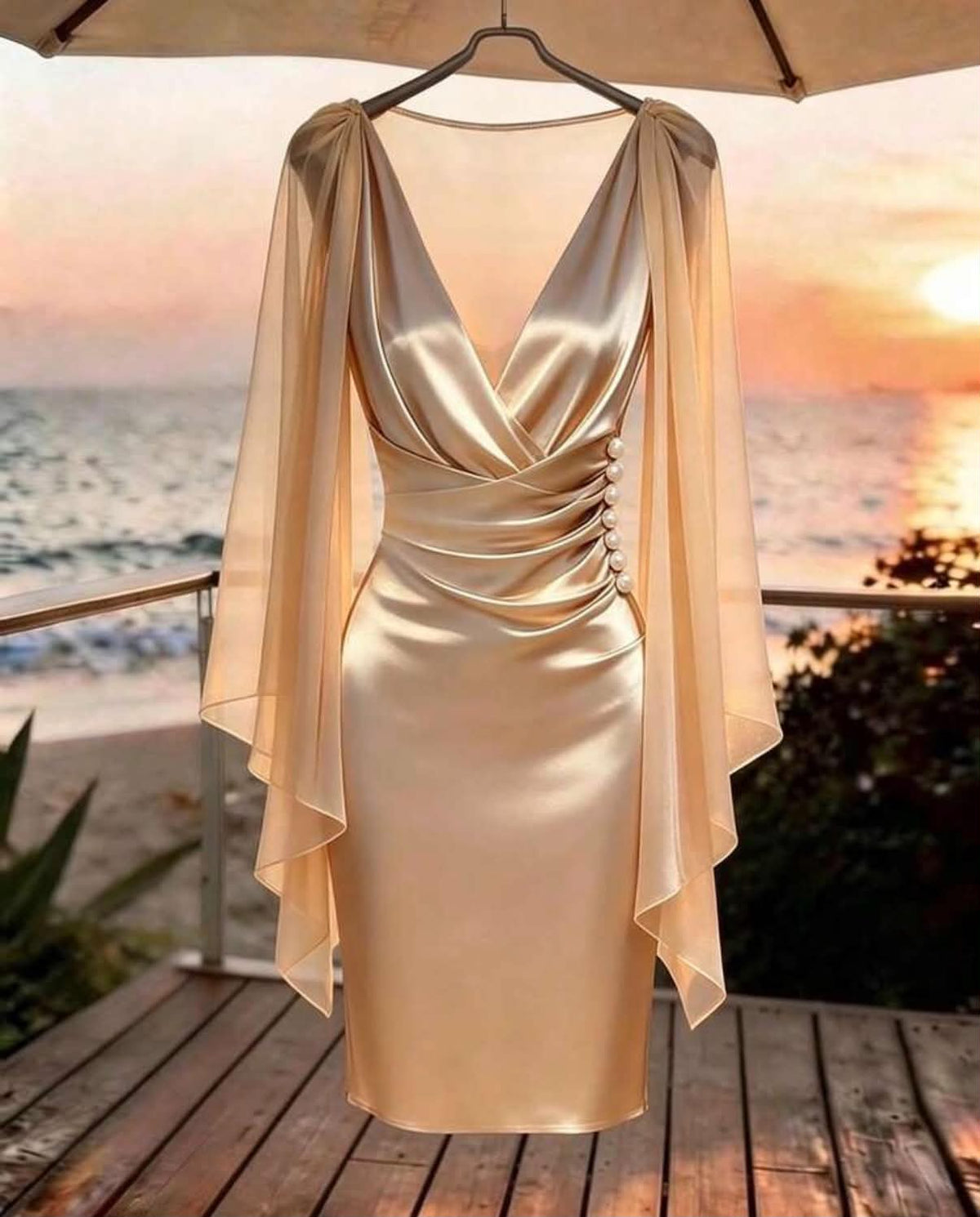 ✨ Ladies Satin Party Dress ✨