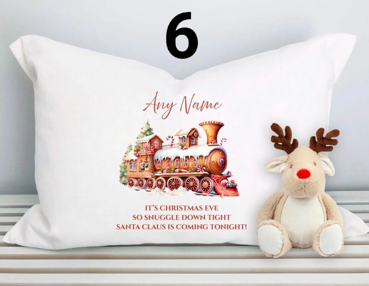 Personalised Christmas Pillowcase, White 100% Polyester