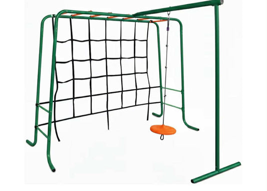 Plum Kids Outdoor Climbing Frame with Monkey Bars, Swing & Cargo Net