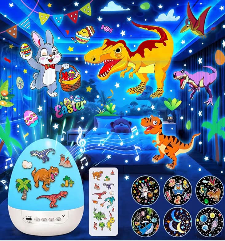 One Fire Educational Star Projector Night Light, Unicorn Gifts for Girls, 15 Sounds Night Light with 15 Films & 315 Modes, Rechargeable Sleep Aid with 360° Rotating, Remote & Timer