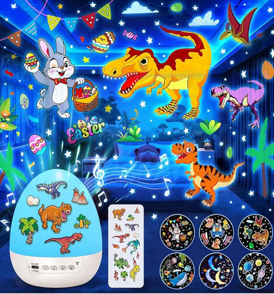 One Fire Educational Star Projector Night Light, Unicorn Gifts for Girls, 15 Sounds Night Light with 15 Films & 315 Modes, Rechargeable Sleep Aid with 360° Rotating, Remote & Timer