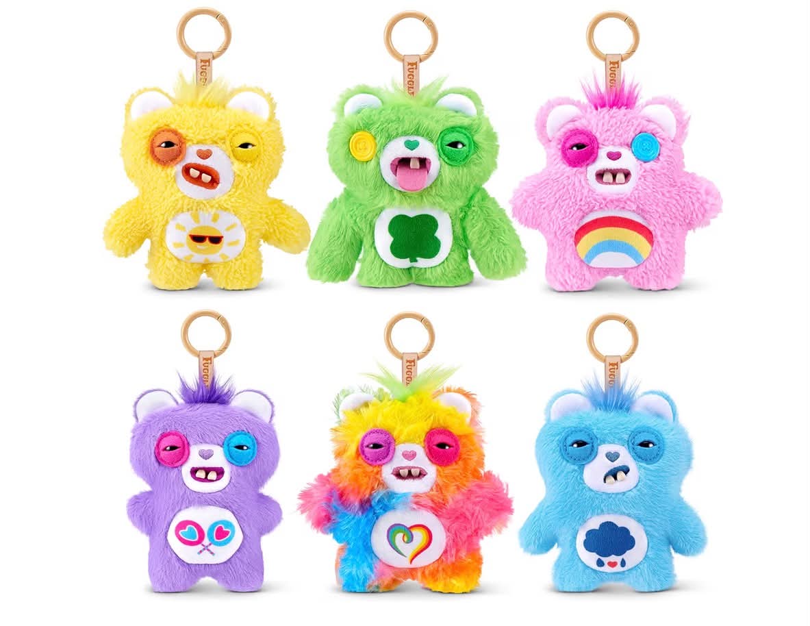 Fuggler Care Bear Keyring 5 Inch (6 PACK)