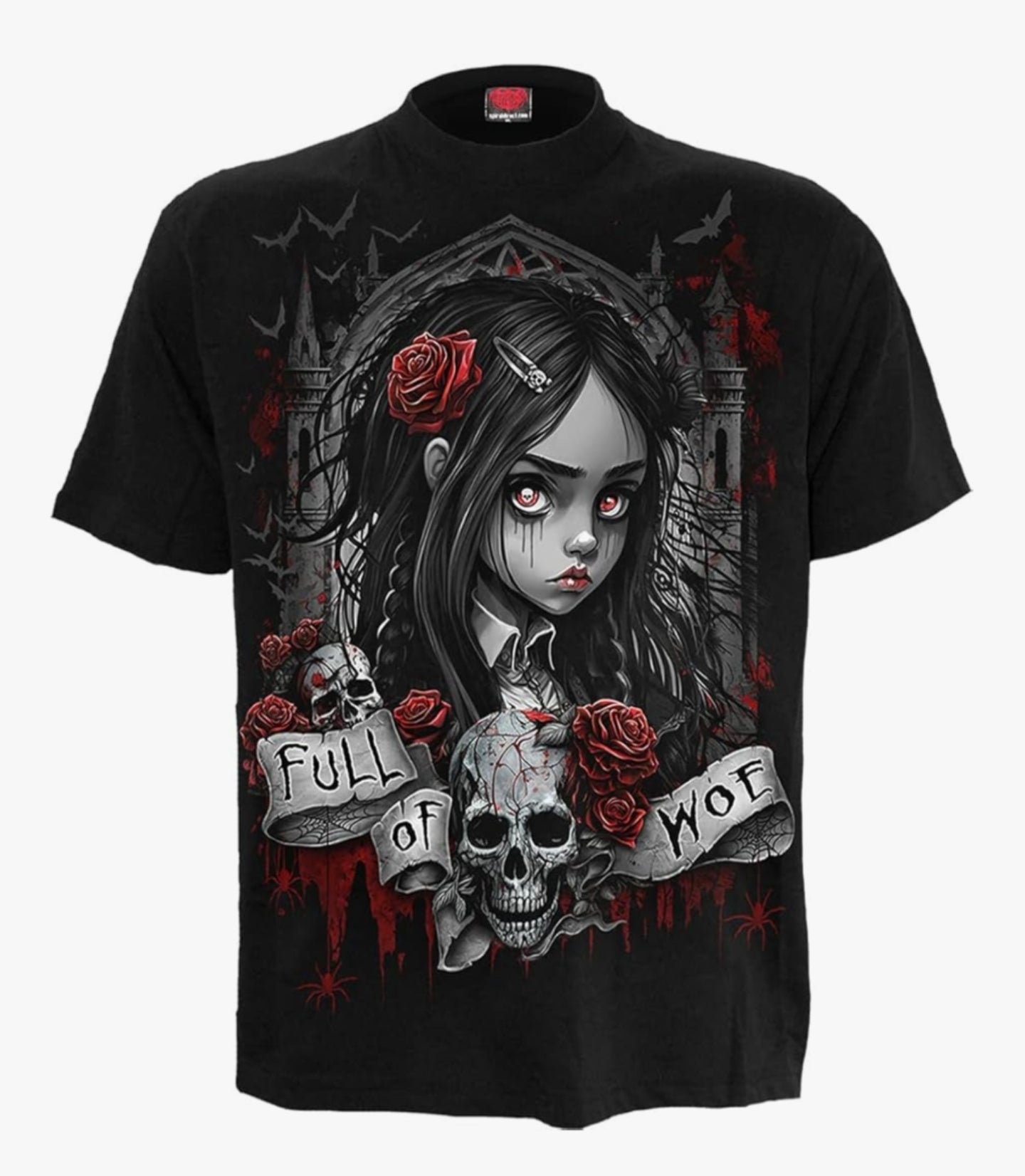 Spiral - Full of Woe - Front Print T-Shirt Black