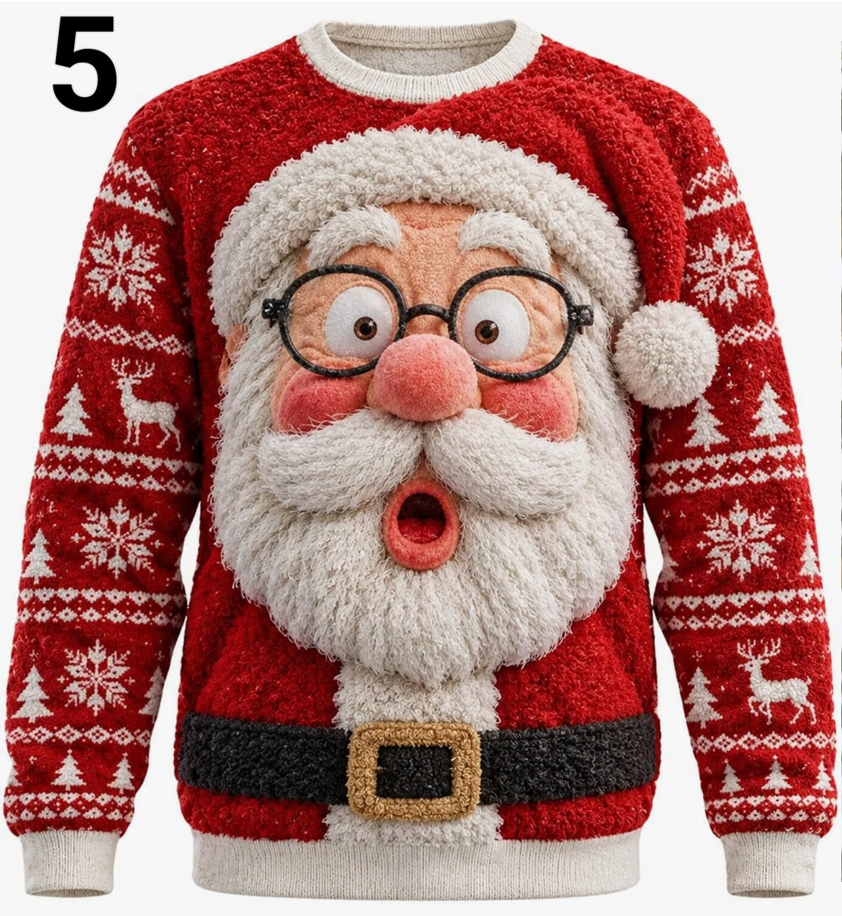 Christmas Jumper Unisex.  Sweatshirt Funny Santa Sweater Long Sleeve Novelty Tops Crew Neck Regular Fit