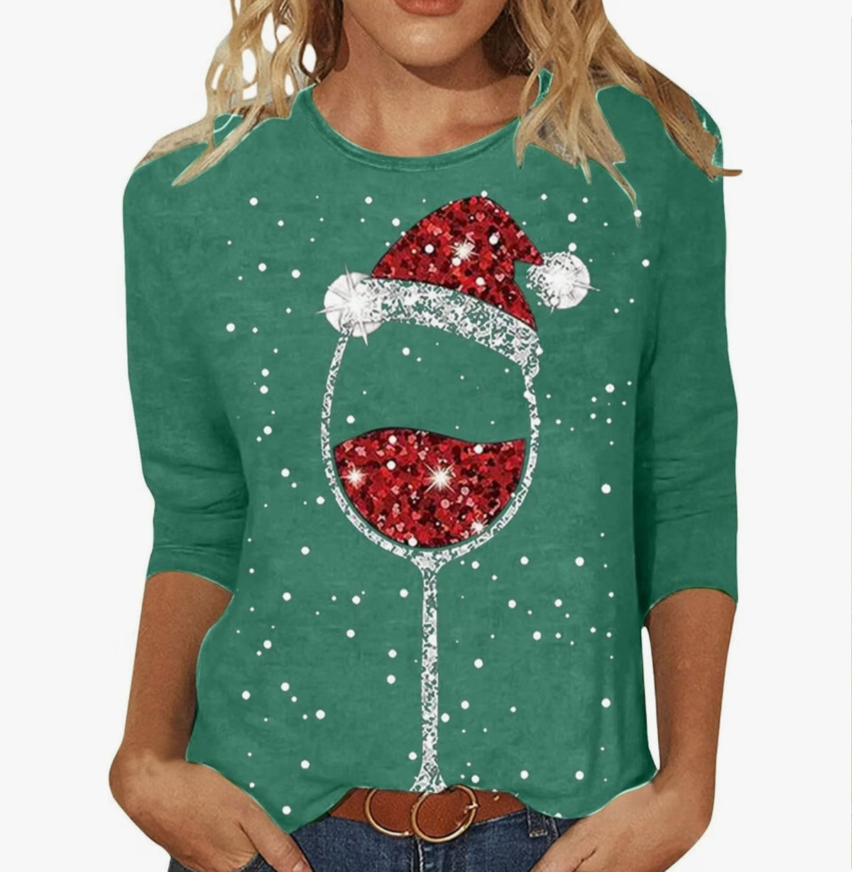 Christmas Jumpers for Women UK, 3/4 Sleeve Xmas jumper