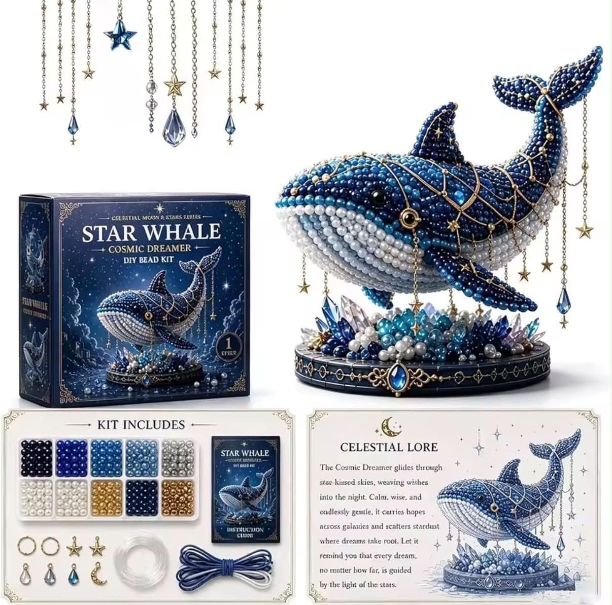 Animal Guardian Beading Set Crystal Beading Ornament Kit 3d