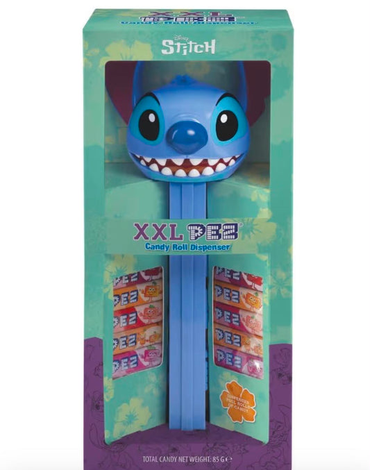 PEZ XXL Stitch Sweet Dispenser, 85 g (Pack of 1)  Disney Lilo & Stitch Dispenser with Fruit Flavoured Refills