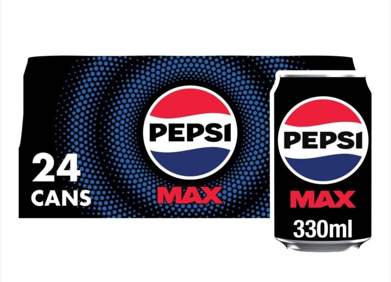 Pepsi Max No Sugar Cola Cans 24 x 330ml