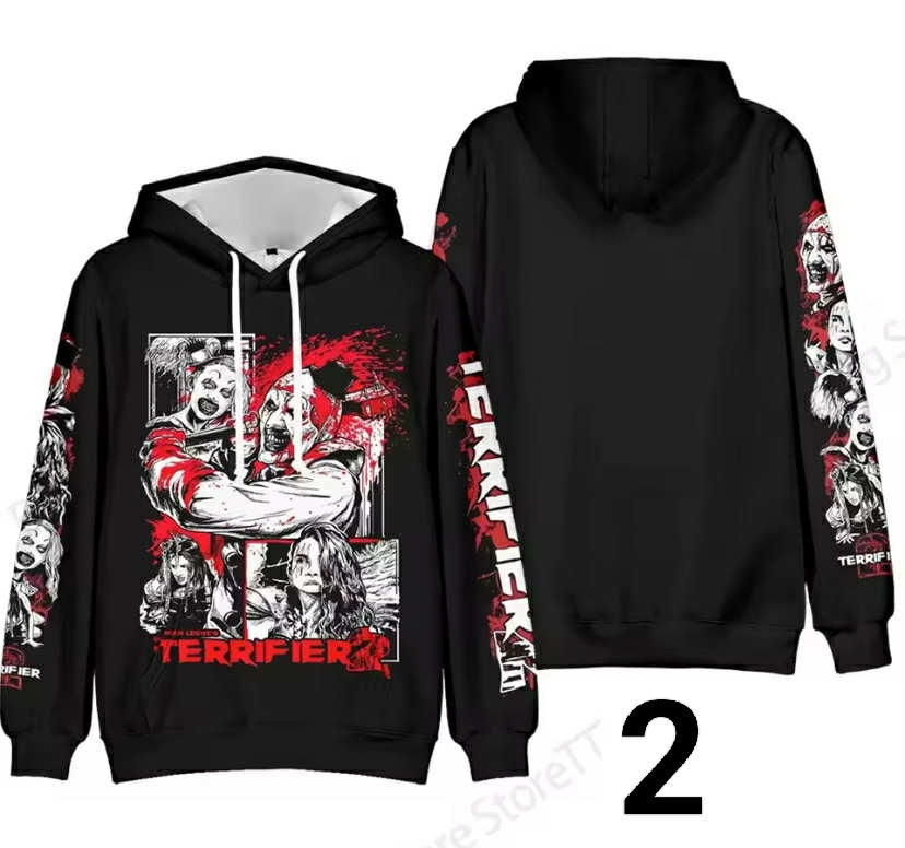 Horror Movie Terrifier Killer 3d Print Hoodie