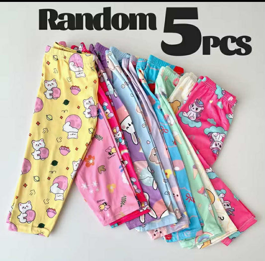 Random 5 Packs of Children's Spring, Summer and Autumn Cool Thin Leggings