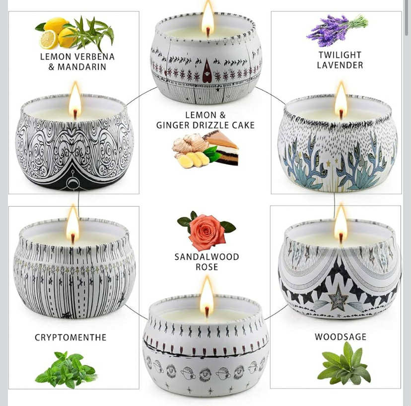 Tarot Scented Candles Gift Set of 6
