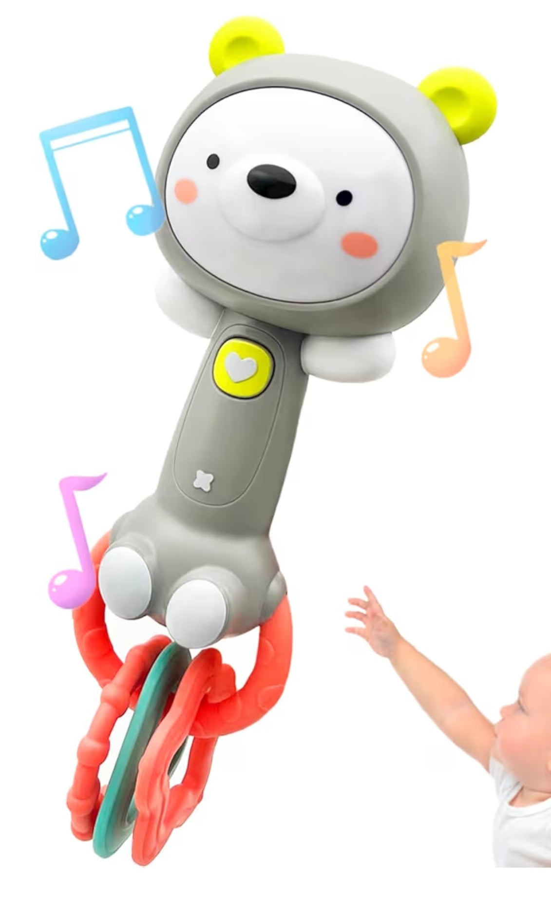 Baby Music Toy 6 to 12 Months, Sensory Toys with Lights & Sounds Interactive Early Development Activity Toy for Kids Toddlers 1+ Year Old