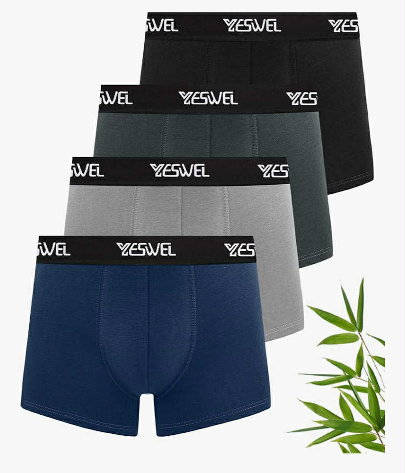 Yeswel Bamboo Boxers for Men,  (M-3XL)