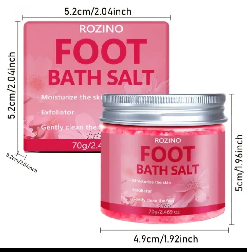 Sakura Foot Bath Salt, Sponge Texture, Deep Cleansing And Moisturizing Bath Bomb, Soothes And Moisturizes Dry Skin, Extracts Fresh Cherry Blossom Essence, Foot, Bubble Foot Bath, Foot Salt Bath, with Delicate Foot Bath Salt Particles