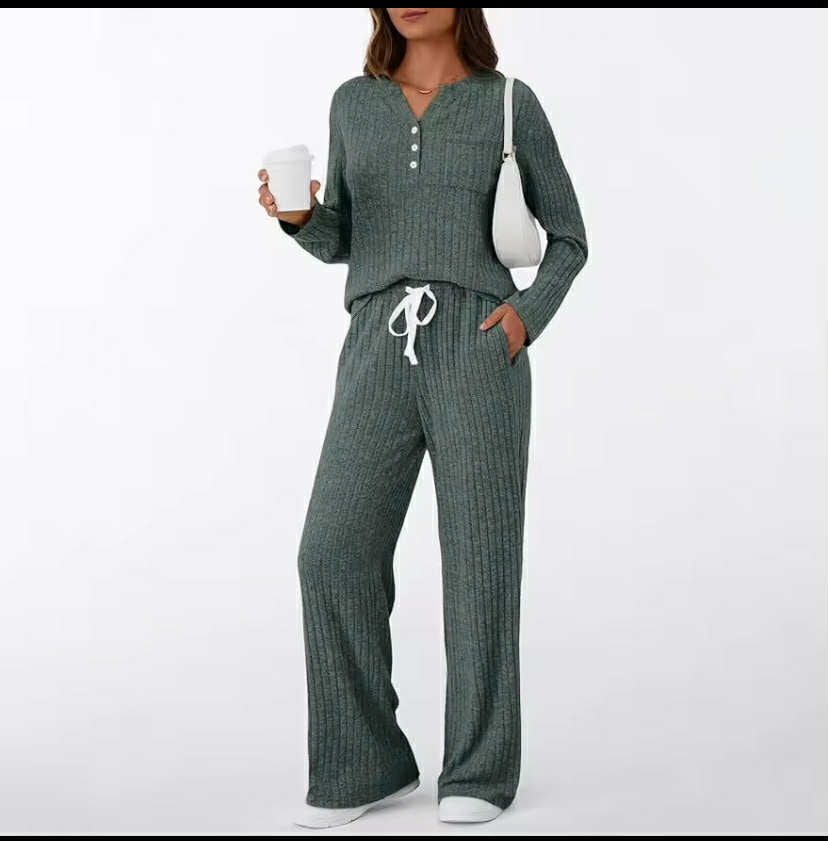 V-Neck Long Sleeve Flocking Striped Outerwear