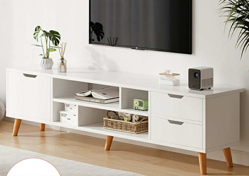 High Gloss TV Stand Cabinet Entertainment Center with 1 Door & 4 Shelve 2 Dxoulh