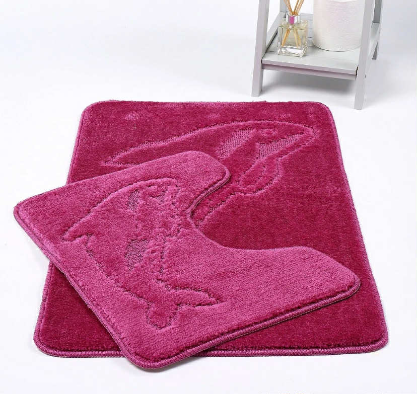 Dolphin Pedestal Non Slip bathroom toilet rug