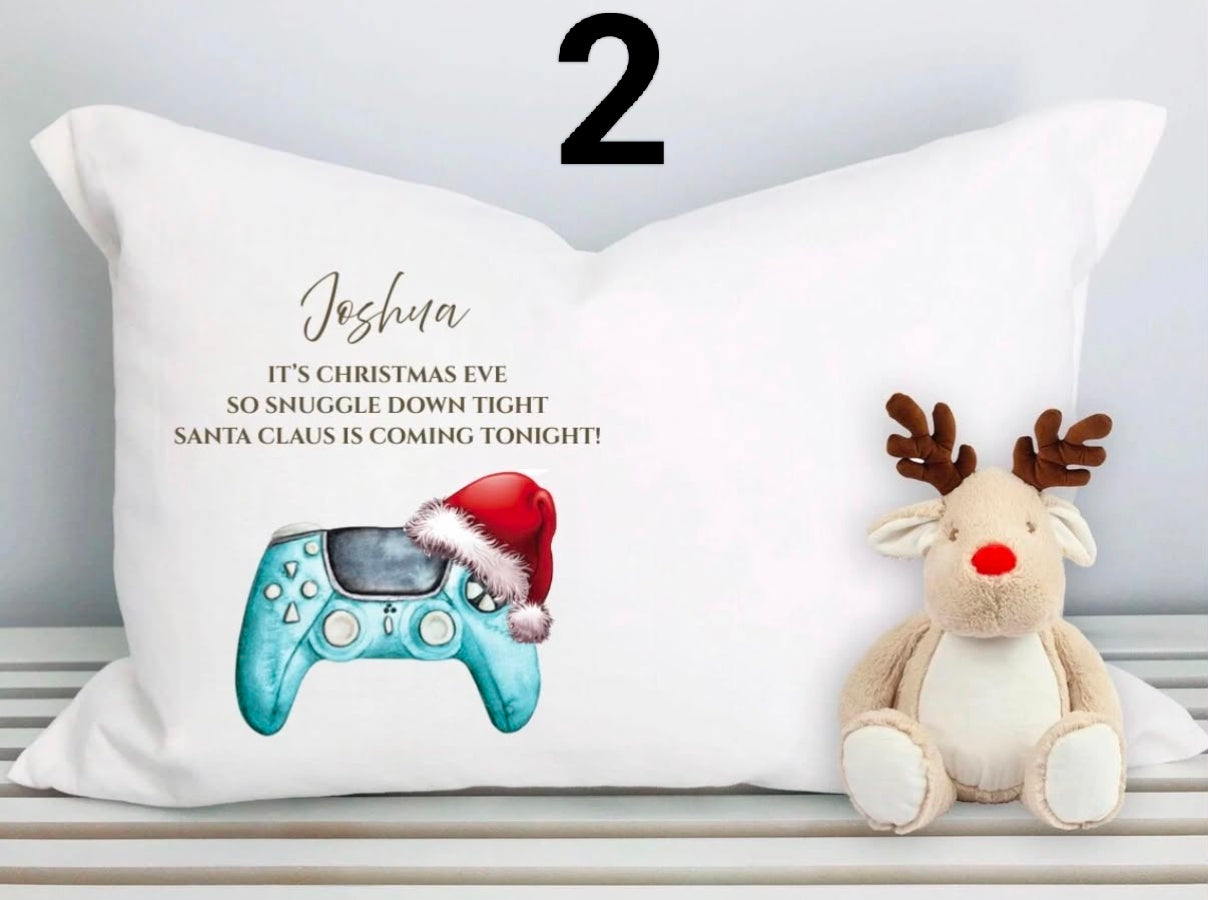 Personalised Christmas Pillowcase, White 100% Polyester