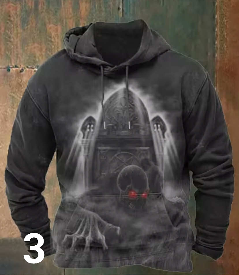 Men's Hoodie Skull 3D Print