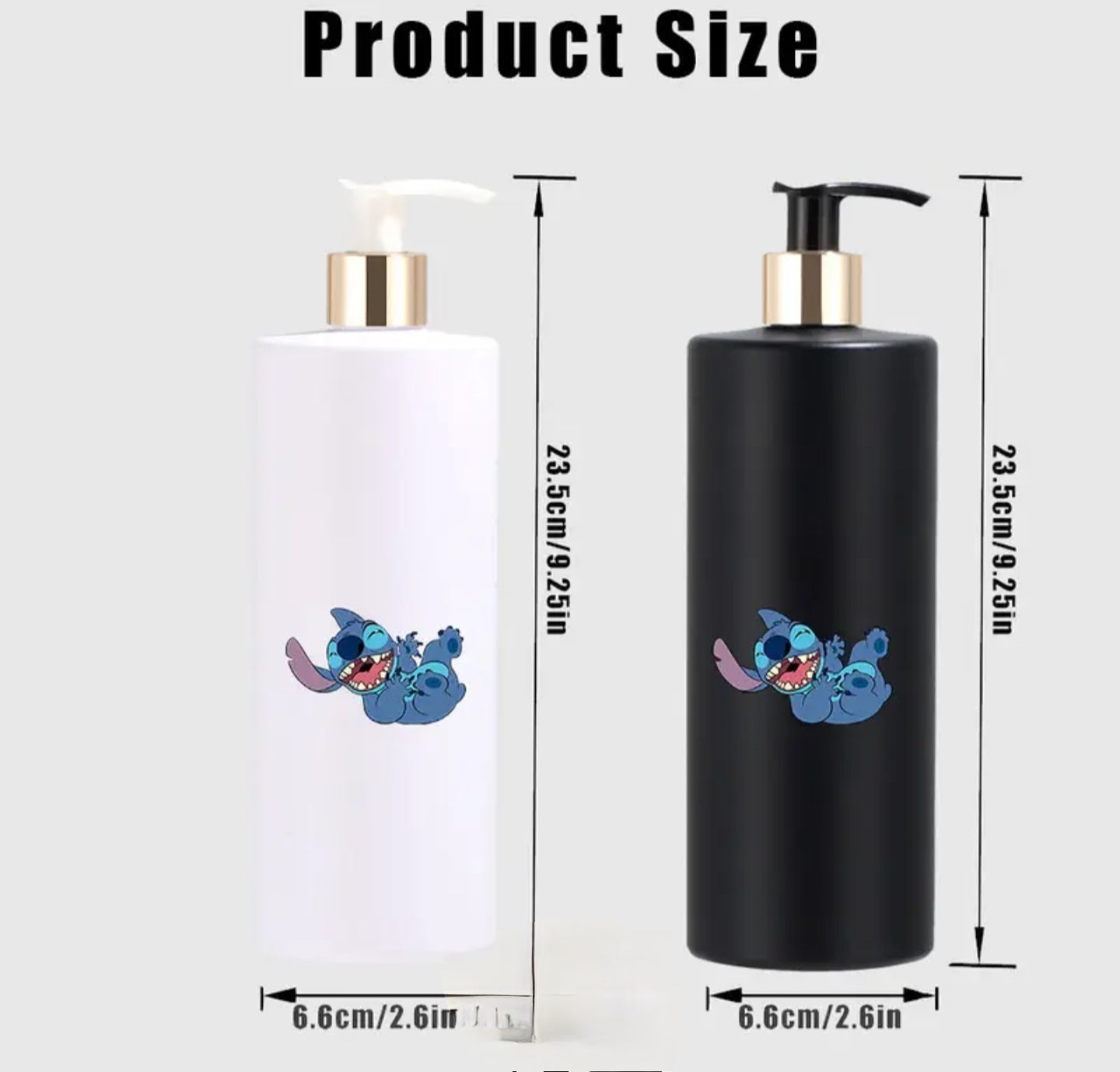 1 pc Disney Stitch  Plastic Soap Dispenser, Refillable Pump ,