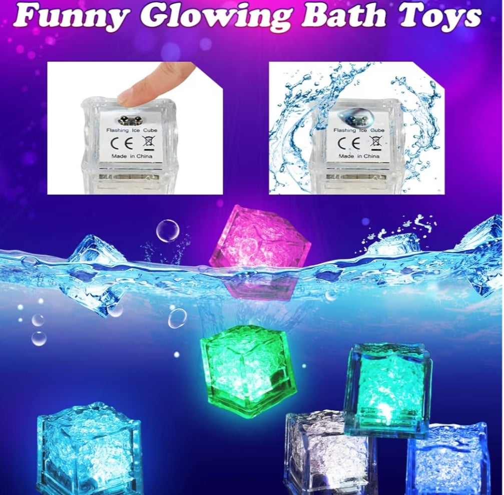 Kids Sensory Toys, 12 PCS Led Light Up Bath