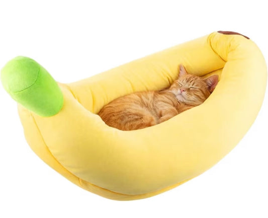 Banana Shaped Pet Nest for Cats And Dogs, Universal Detachable And Washable, Winter Warm Sleeping Pad for Small Dogs And Cats, Comfortable Sleeping Nest