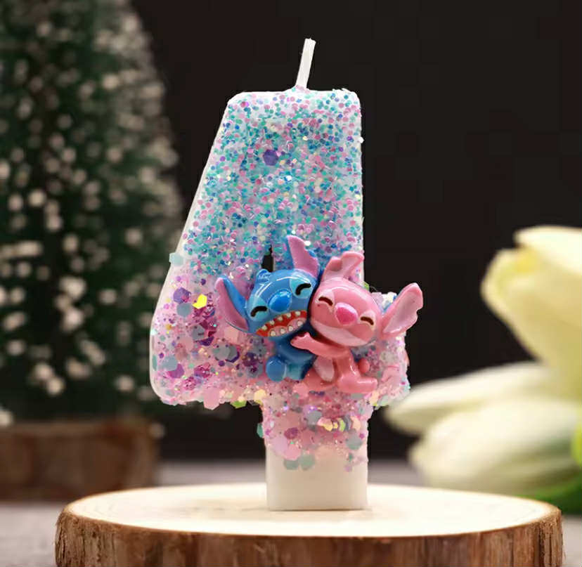 Stitch fit cartoon two-color digital candle