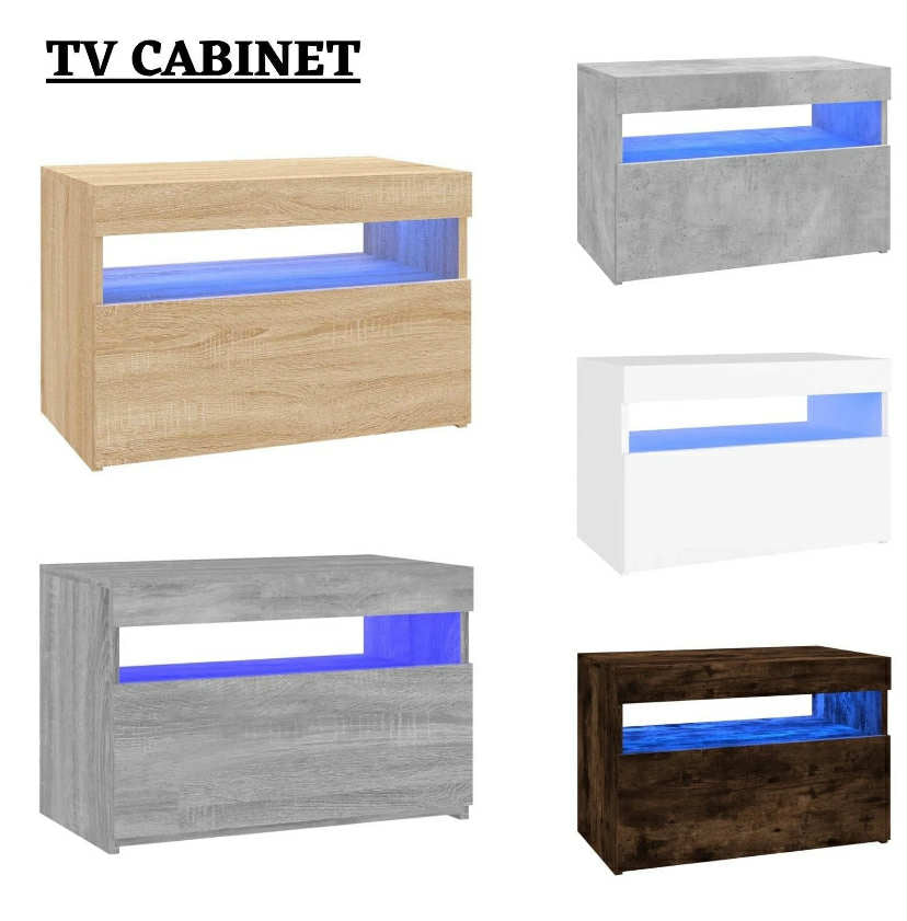Modern TV Cabinet with LED Lights Sideboard TV Stand TV Unit Hifi Cabinet vidaXL