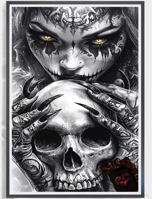 Diamond Painting Kit, Skull Pattern, Suitable For Adult Beginners