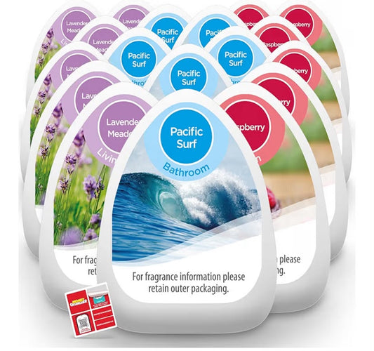 SOL 18pk Mini Gel Air Fresheners - Strong Bathroom Air Fresheners Multipack for Home,