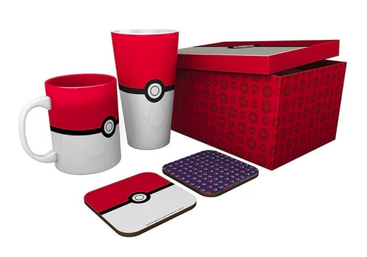 Pokémon Pokeball Mug, 400ml Glass & 2 Coasters Collectable Gift Box
