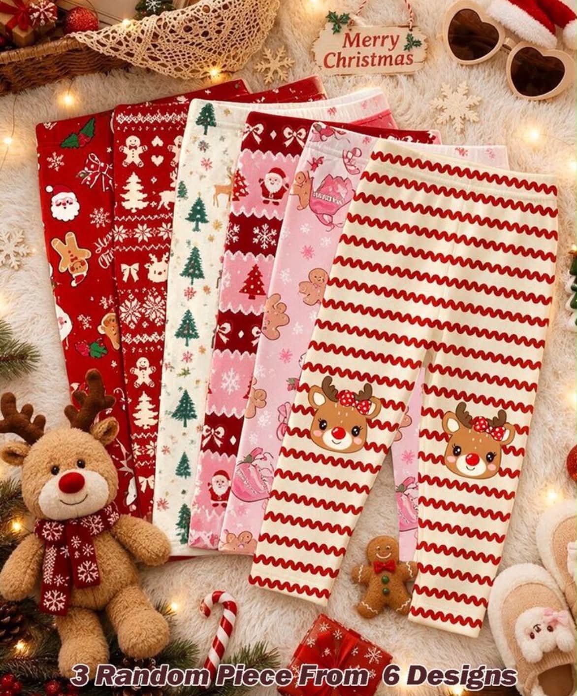 Young Girl 2PCS Young Girls Winter Leggings (random sent out)