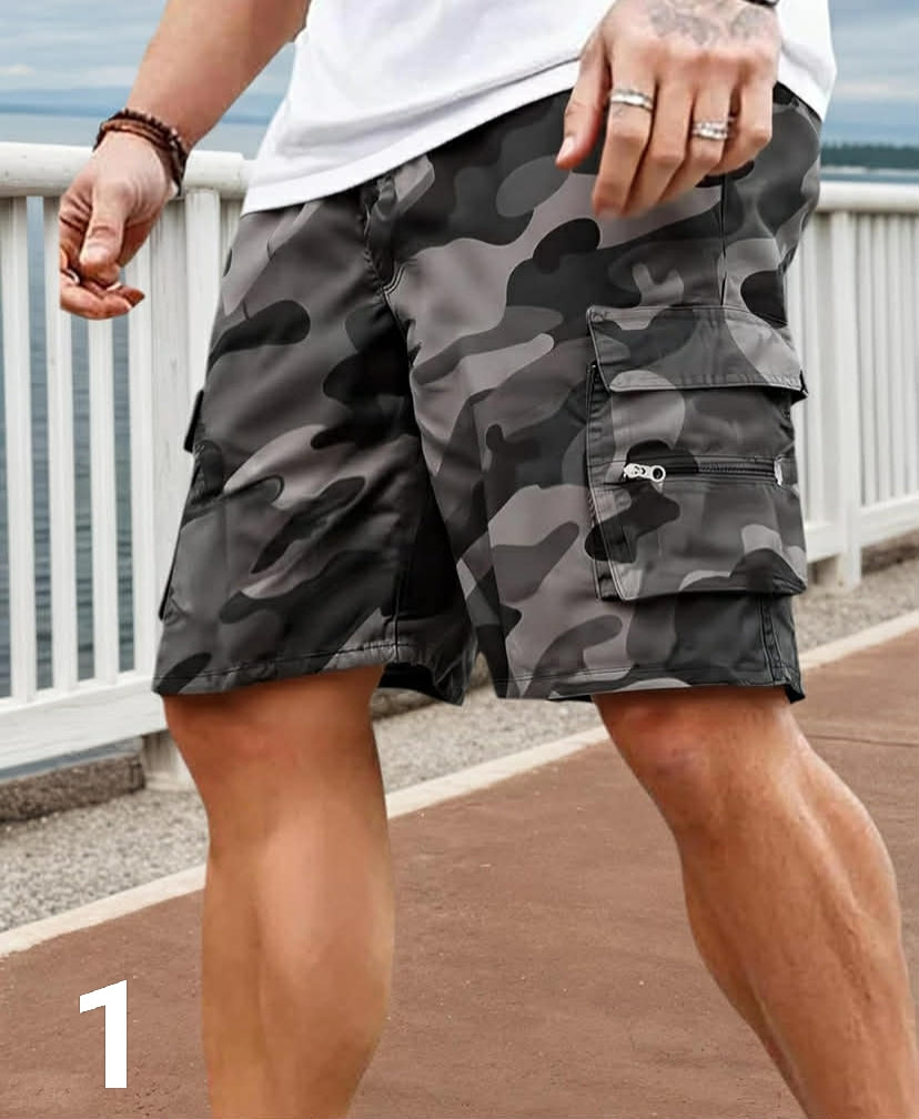 Men's Summer Cargo Shorts Breathable Fabric Ideal for Outdoor Adventures